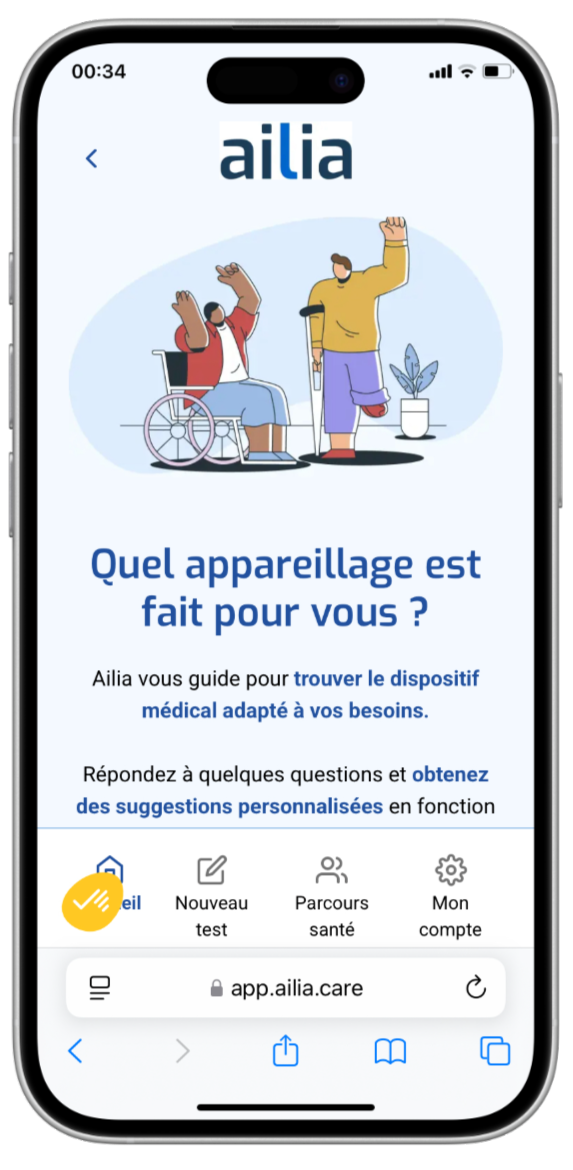 Aperçu Ailia sur smartphone