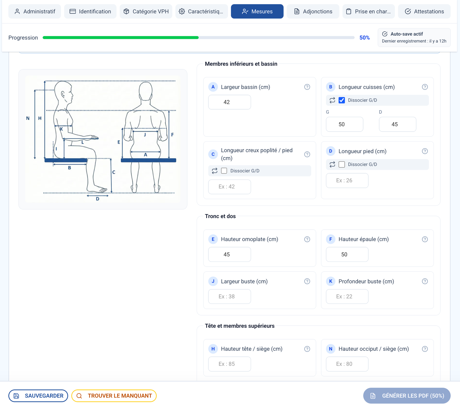 Préconisation, prise de mesure